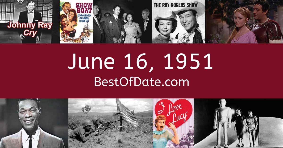 June 16th 1951 Facts Nostalgia And Events