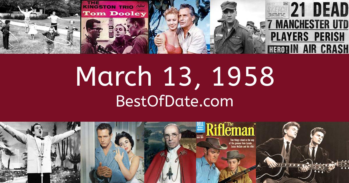 March 13th, 1958 Facts, Nostalgia and Events