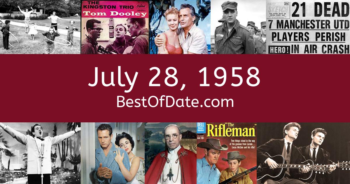 July 28, 1958 Facts, Nostalgia, and News