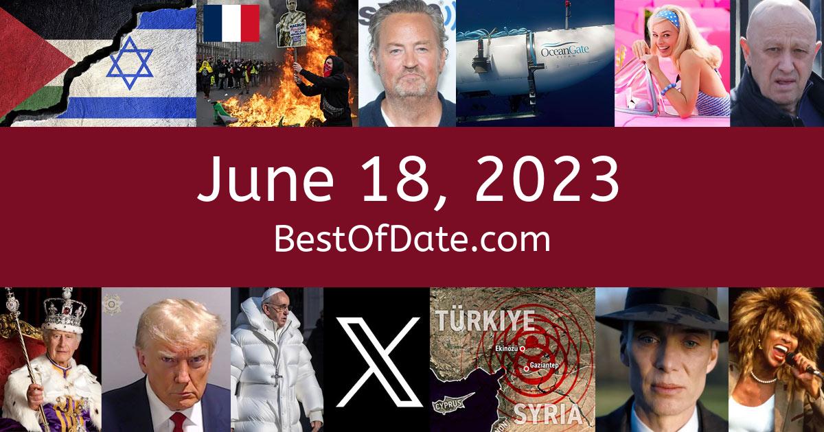 June 18, 2023 Facts, Nostalgia, and News