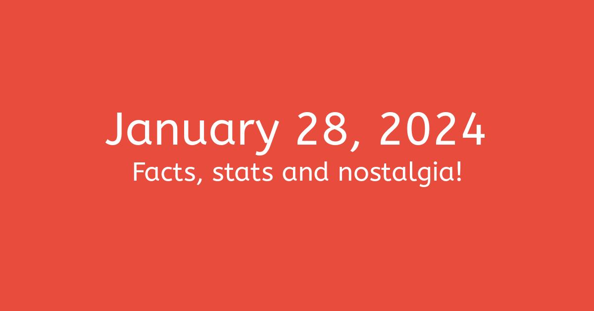 January 28th, 2024 Facts, Statistics and Events