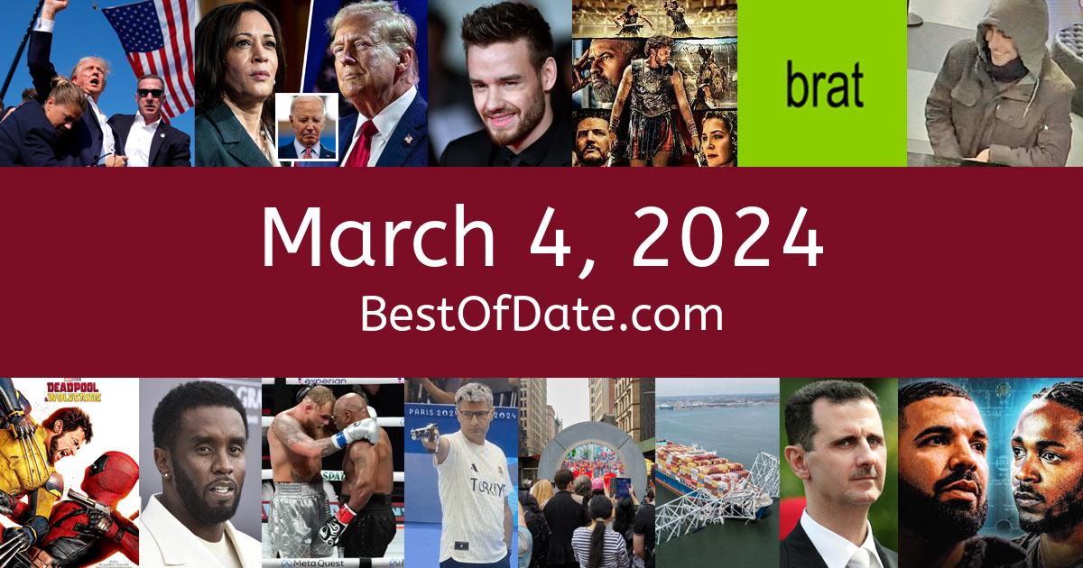 March 4, 2024 Facts, Statistics, and Events