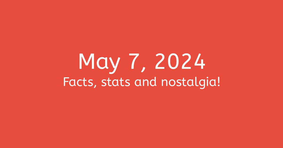 May 7, 2024 Facts, Statistics, and Events