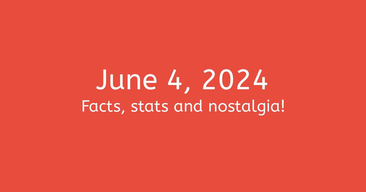 June 4, 2024 Facts, Statistics, and Events