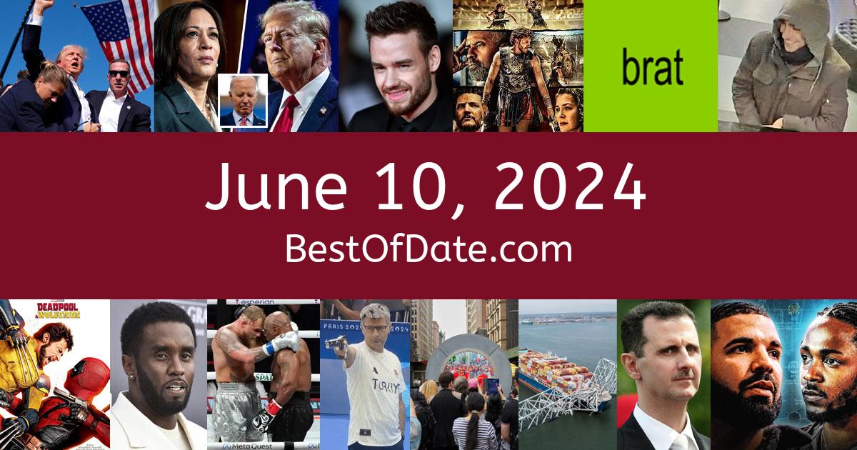 June 10, 2024 Facts, Statistics, and Events