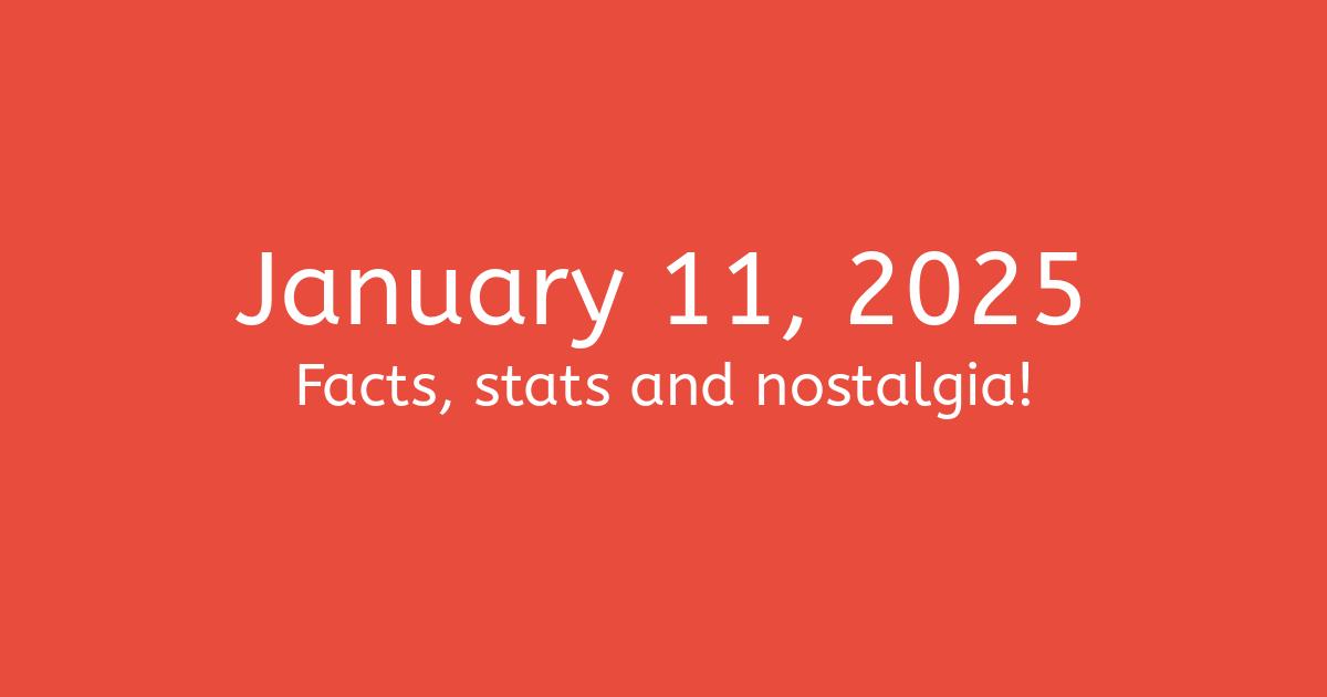 January 11, 2025 Facts, Statistics, and Events