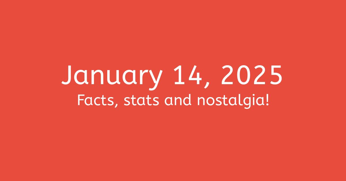January 14, 2025 Facts, Statistics, and Events