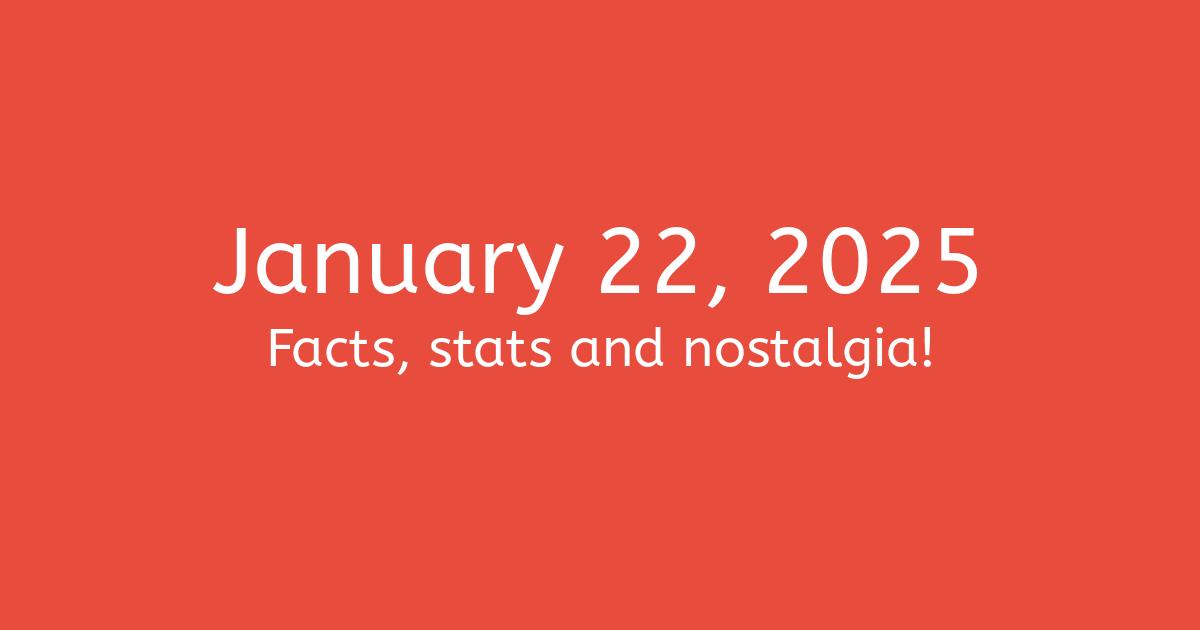 January 22, 2025 Facts, Statistics, and Events