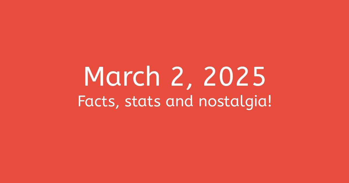 March 2, 2025 Facts, Statistics, and Events