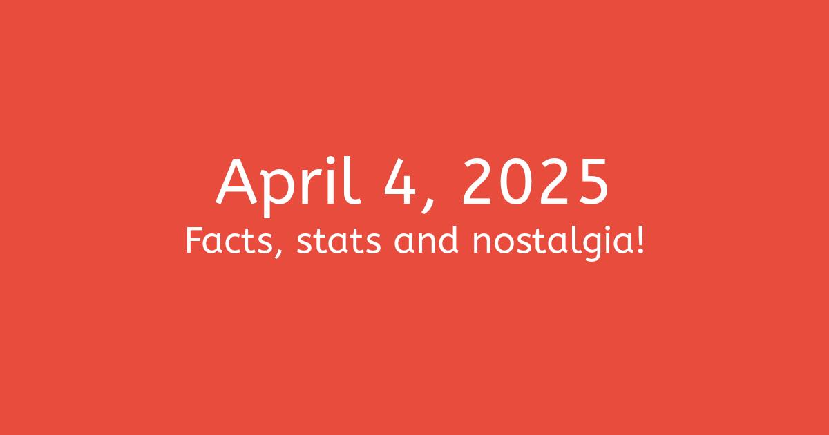 April 4, 2025 Facts, Statistics, and Events