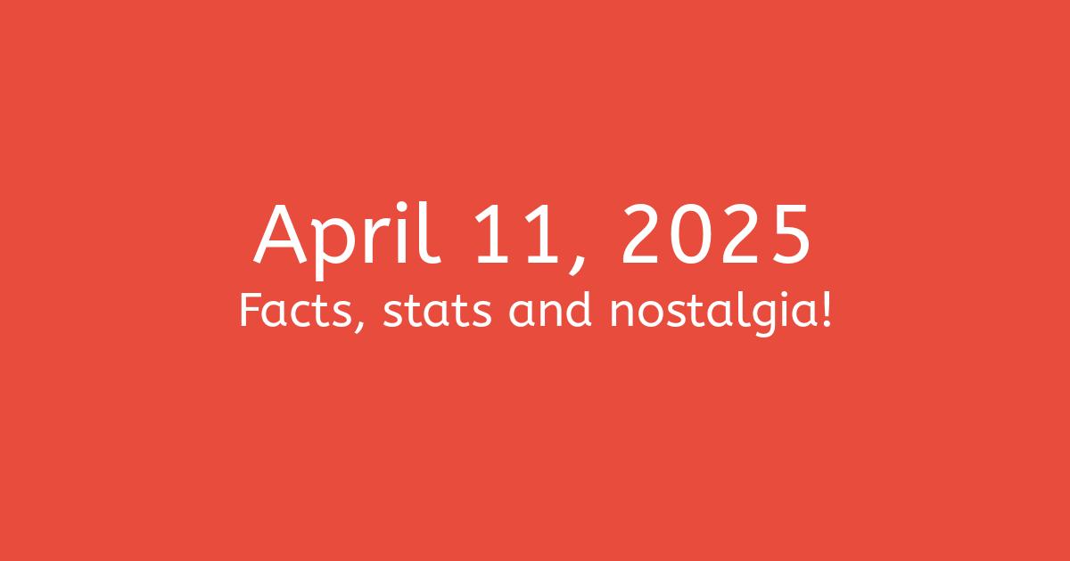 April 11, 2025 Facts, Statistics, and Events