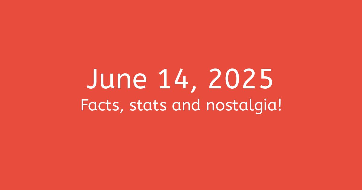 June 14, 2025 Facts, Statistics, and Events