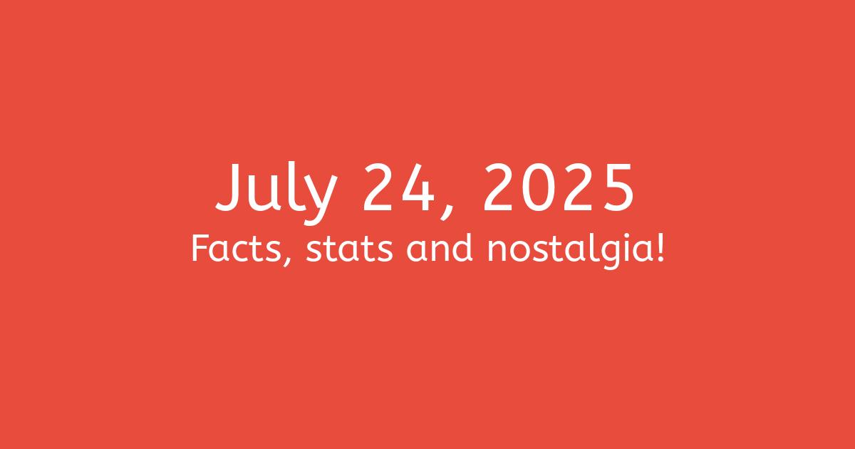 July 24, 2025 Facts, Statistics, and Events