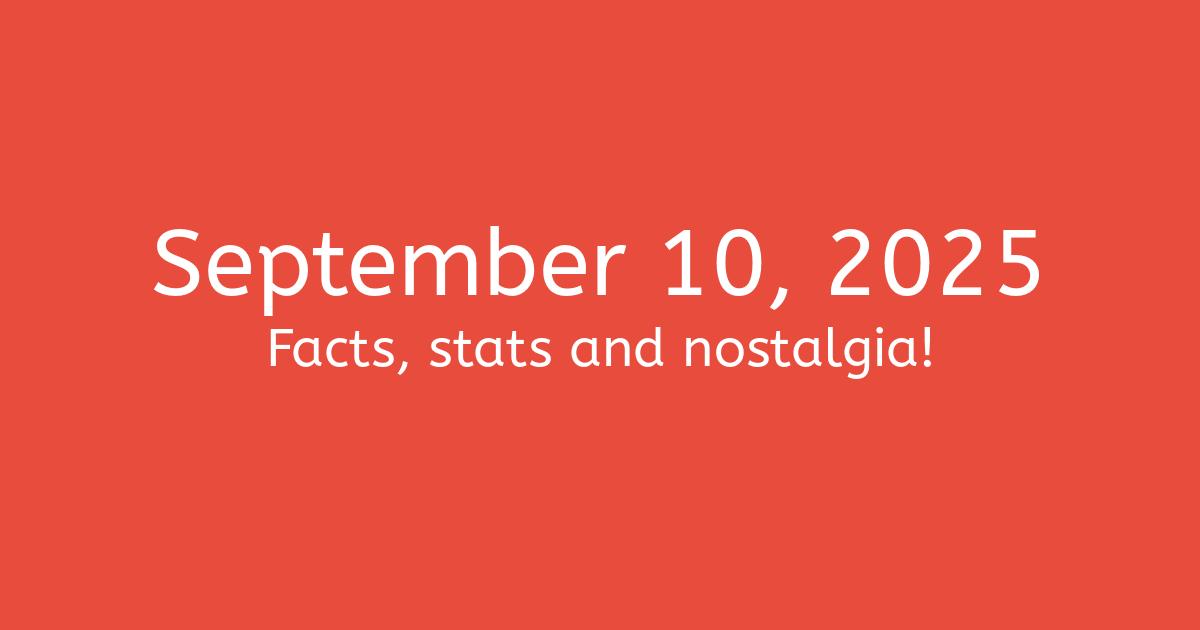 September 10, 2025 Facts, Statistics, and Events