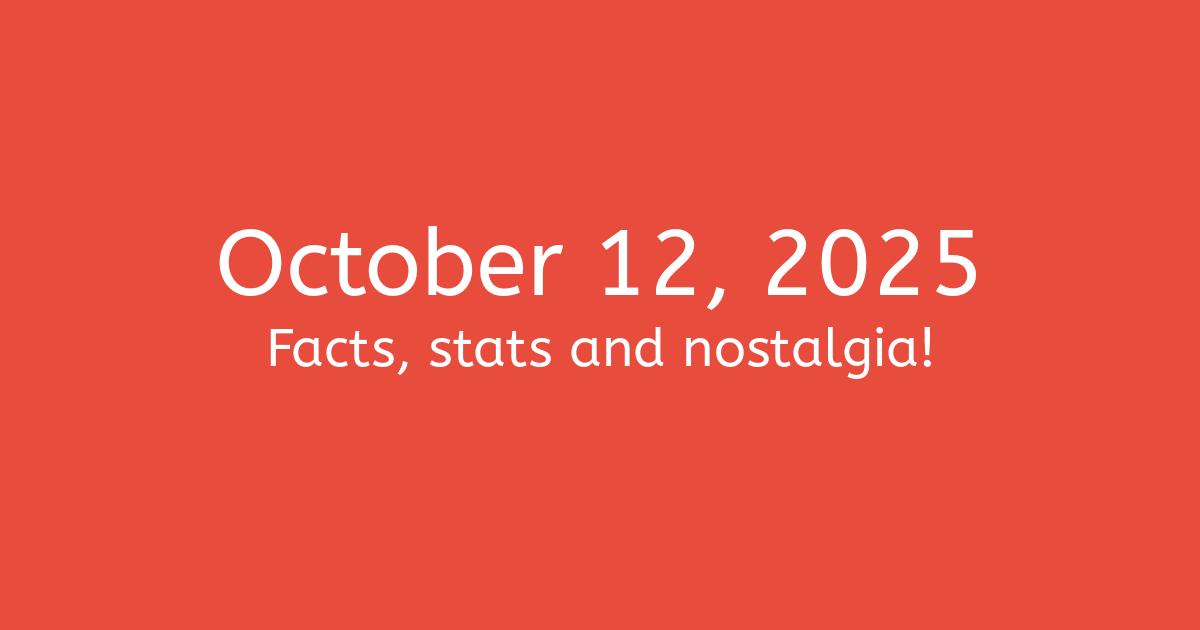 October 12, 2025 Facts, Statistics, and Events