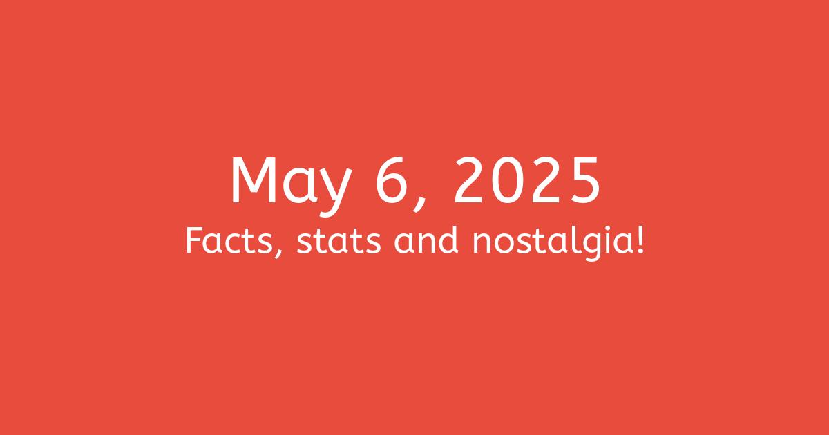 May 6th, 2025 Facts, Statistics and Events