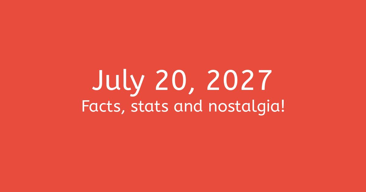 July 20, 2027 Facts, Statistics, and Events