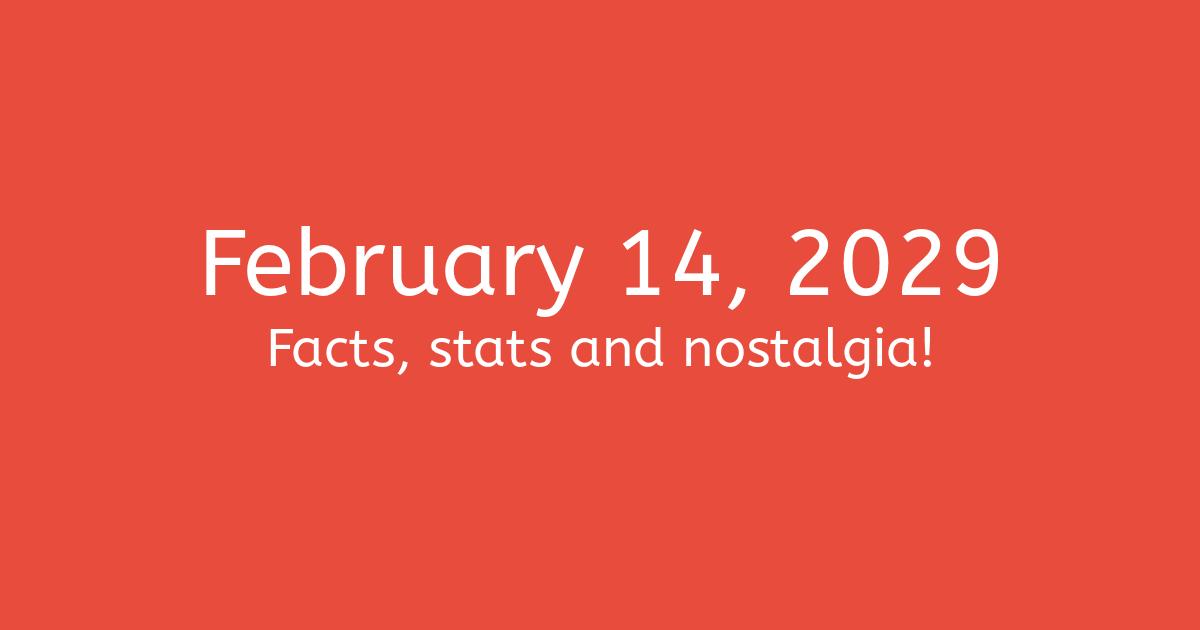 February 14, 2029 Facts, Statistics, and Events