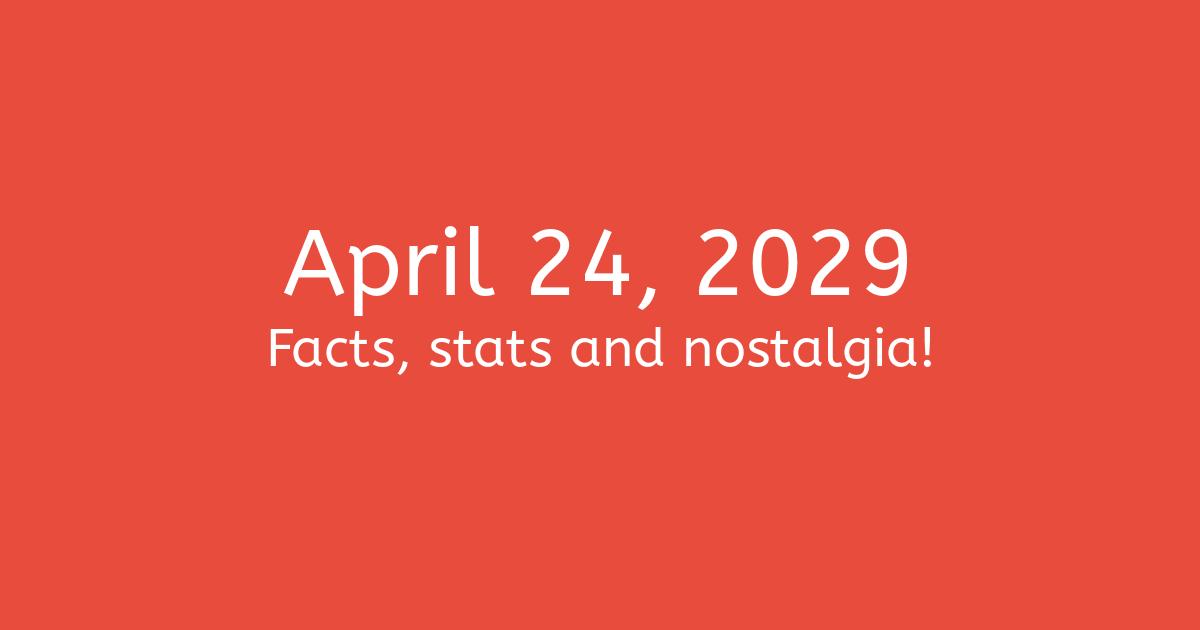 April 24th, 2029 Facts, Statistics and Events