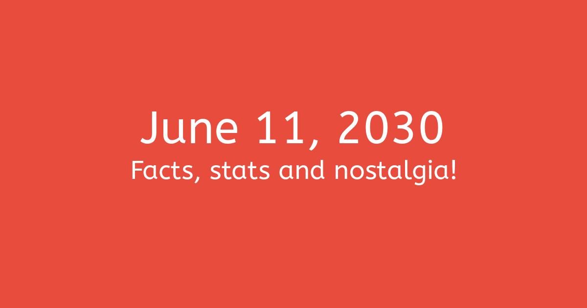 June 11, 2030 Facts, Statistics, and Events