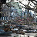 Typhoon Haiyan hits the Philippines.