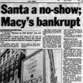 Macy's files for bankruptcy.