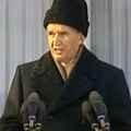 The fall of Nicolae Ceausescu.