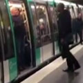 Chelsea supporters on the Paris Metro.