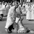 A Buddhist monk burns himself to death.