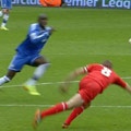 Steven Gerrard slips.