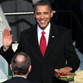 Barack Obama is inaugurated.