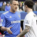 Wayne Bridge refuses to shake John Terry's hand.
